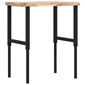 vidaXL t&ouml;&ouml;laud, 80 x 60 x (73-99,5) cm, akaatsiapuit, ristk&uuml;lik