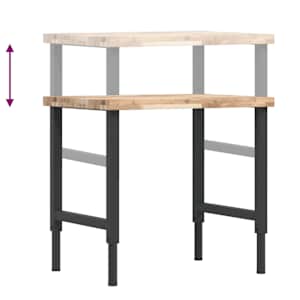 Pracovní stůl 80 x 60 x (73–99,5) cm masivní akácie obdélníkový - obrázek 9