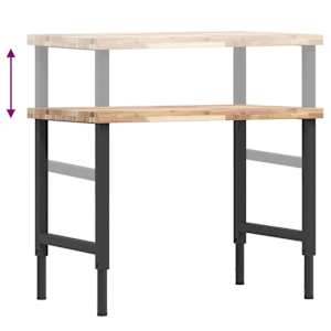 Pracovní stůl 100x60x(73–99,5) cm masivní akácie obdélníkový - obrázek 9