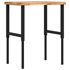 vidaXL t&ouml;&ouml;laud, 80 x 60 x (73-99,5) cm, akaatsiapuit, ristk&uuml;lik