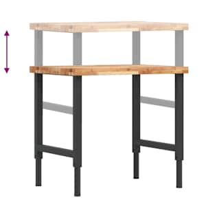 Pracovní stůl 80 x 60 x (73–99,5) cm masivní akácie obdélníkový - obrázek 9