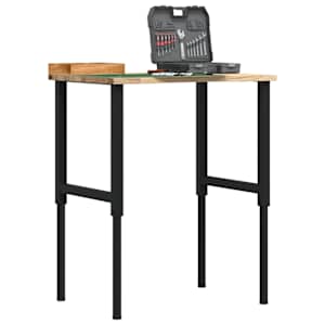 vidaXL t&ouml;&ouml;laud, 80x60x(71,5-98) cm, tammepuit