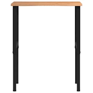 Pracovní stůl světle hnědý 80 x 60 x (71,5–98) cm masivní dub - obrázek 4