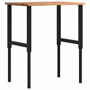 vidaXL t&ouml;&ouml;laud, helepruun, 80x60x(71,5-98) cm, tammepuit