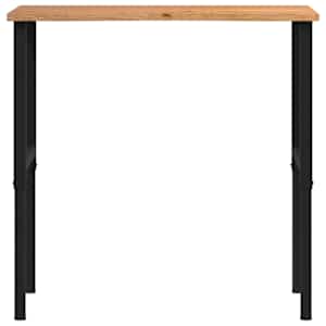 Pracovní stůl světle hnědý 100 x 60 x (71,5–98) cm masivní dub - obrázek 4