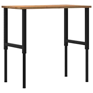 Pracovní stůl světle hnědý 100 x 60 x (71,5–98) cm masivní dub - obrázek 7