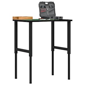 vidaXL t&ouml;&ouml;laud, tumepruun, 80x60x(71,5-98) cm, tammepuit