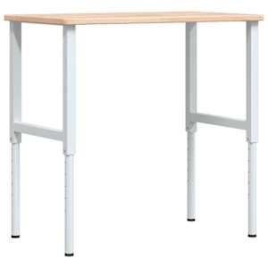 vidaXL t&ouml;&ouml;laud, 100 x 60 x (71,5-98) cm, tammepuit, ristk&uuml;likukujuline