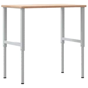 Pracovní stůl 100 x 60 x (71,5–98) cm masivní dub obdélníkový - obrázek 7