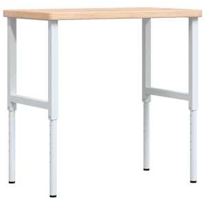 vidaXL t&ouml;&ouml;laud, 100 x 60 x (73-99,5) cm, tammepuit, ristk&uuml;likukujuline