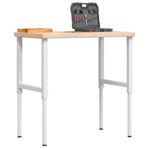 vidaXL t&ouml;&ouml;laud, 100 x 60 x (73-99,5) cm, tammepuit, ristk&uuml;likukujuline