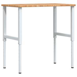 vidaXL t&ouml;&ouml;laud, helepruun, 100x60x(71,5-98) cm, tammepuit, ristk&uuml;lik