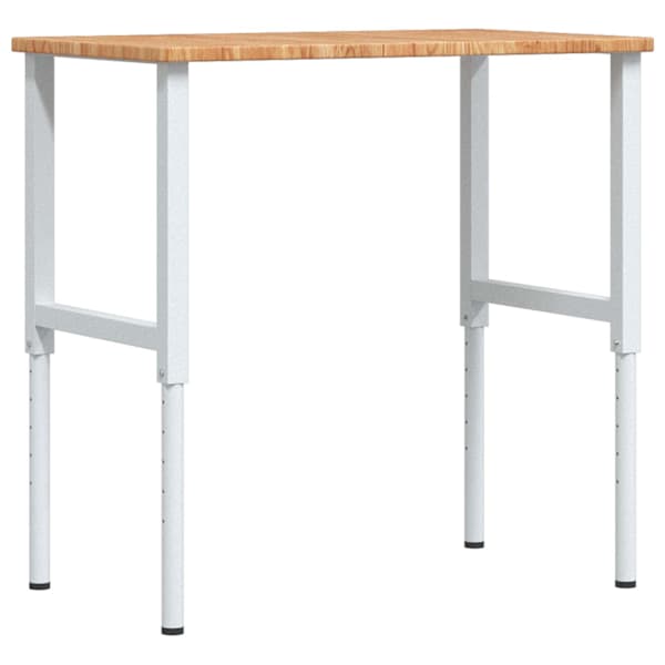 vidaXL t&ouml;&ouml;laud, helepruun, 100x60x(71,5-98) cm, tammepuit, ristk&uuml;lik