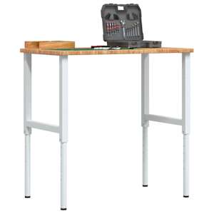 vidaXL t&ouml;&ouml;laud, helepruun, 100x60x(71,5-98) cm, tammepuit, ristk&uuml;lik