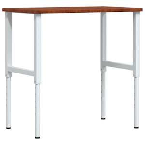 vidaXL t&ouml;&ouml;laud, tumepruun, 100x60x(71,5-98) cm, tammepuit, ristk&uuml;lik
