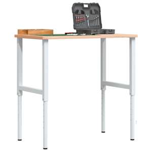 vidaXL t&ouml;&ouml;laud, 100 x 60 x (71,5-98) cm, p&ouml;&ouml;k, ristk&uuml;likukujuline