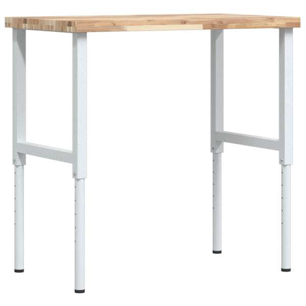 vidaXL t&ouml;&ouml;laud, 100 x 60 x (73-99,5) cm, akaatsiapuit, ristk&uuml;lik