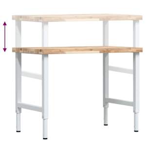 Pracovní stůl 100x60x(73–99,5) cm masivní akácie obdélníkový - obrázek 9
