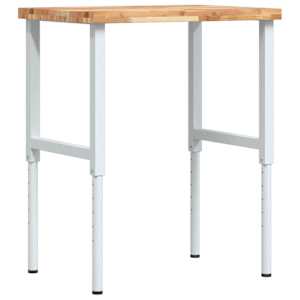 vidaXL t&ouml;&ouml;laud, 80 x 60 x (73-99,5) cm, akaatsiapuit, ristk&uuml;lik
