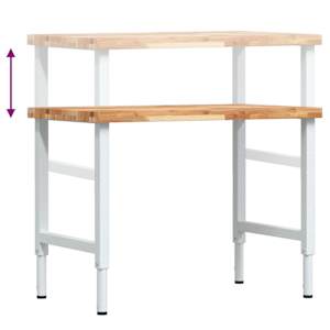 Pracovní stůl 100x60x(73–99,5) cm masivní akácie obdélníkový - obrázek 9
