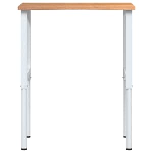 Pracovní stůl světle hnědý 80 x 60 x (71,5–98) cm masivní dub - obrázek 4