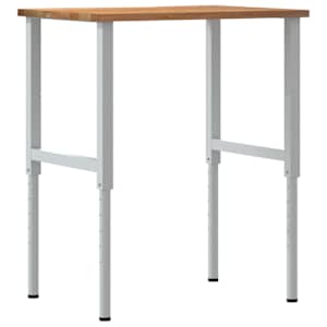 Pracovní stůl světle hnědý 80 x 60 x (71,5–98) cm masivní dub - obrázek 7