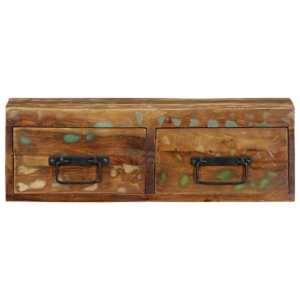 Nástěnná TV skříňka 60 x 30 x 19 cm masivní recyklované dřevo - obrázek 5