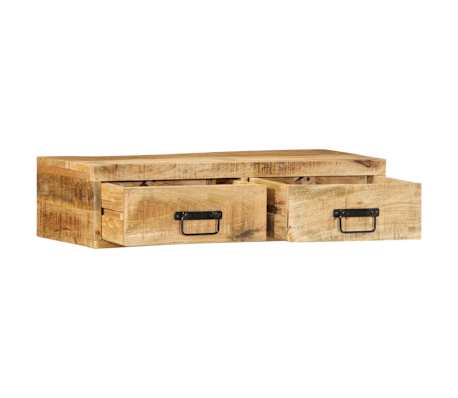 vidaXL Wall-mounted TV Cabinet Rough Mango Wood Solid Mango Wood Medium