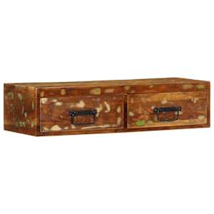 Nástěnná TV skříňka 80 x 30 x 19 cm masivní recyklované dřevo - obrázek 1