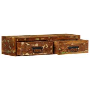 Nástěnná TV skříňka 80 x 30 x 19 cm masivní recyklované dřevo - obrázek 2