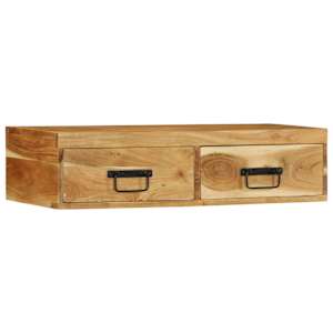Nástěnná TV skříňka 80 x 30 x 19 cm masivní akáciové dřevo - obrázek 1