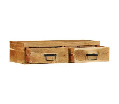 VidaXL Meuble TV mural 80x30x19 cm bois massif d'acacia