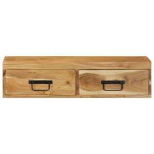 Nástěnná TV skříňka 80 x 30 x 19 cm masivní akáciové dřevo - obrázek 5