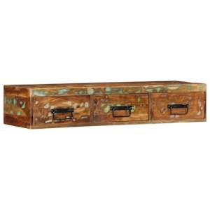 Nástěnná TV skříňka 100 x 30 x 19 cm masivní recyklované dřevo - obrázek 4