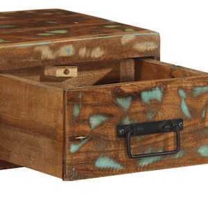 Nástěnná TV skříňka 100 x 30 x 19 cm masivní recyklované dřevo - obrázek 9