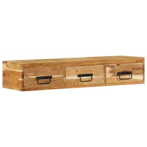 Nástěnná TV skříňka 100 x 30 x 19 cm masivní akáciové dřevo - obrázek 1