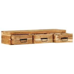 Nástěnná TV skříňka 100 x 30 x 19 cm masivní akáciové dřevo - obrázek 2