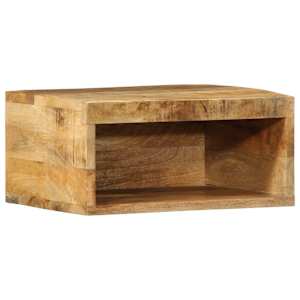 Nástěnná TV skříňka 40 x 30 x 19 cm masivní hrubý mangovník - obrázek 3