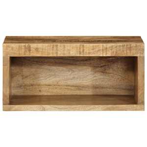 Nástěnná TV skříňka 40 x 30 x 19 cm masivní hrubý mangovník - obrázek 4