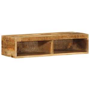 Nástěnná TV skříňka 80 x 30 x 19 cm masivní hrubý mangovník - obrázek 2