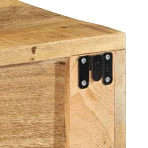 Nástěnná TV skříňka 80 x 30 x 19 cm masivní hrubý mangovník - obrázek 9
