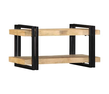 vidaXL Wandregal 70x33x35 cm Raues Massivholz Mango