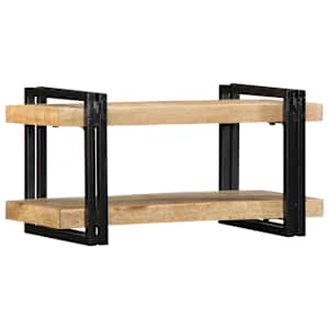 Nástěnná police 70x33x35 cm masivní hrubý mangovník - obrázek 6