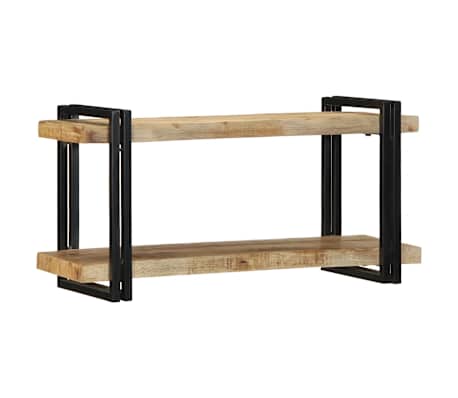 vidaXL &Eacute;tag&egrave;re murale 90x33x45 cm bois de manguier massif brut