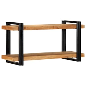 Nástěnná police 90x33x45 cm masivní akáciové dřevo - obrázek 1