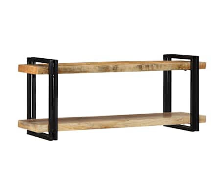 vidaXL Estante de pared madera maciza de mango 110x33x45 cm