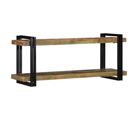 vidaXL Wall Shelf Multicolour Solid Wood Reclaimed