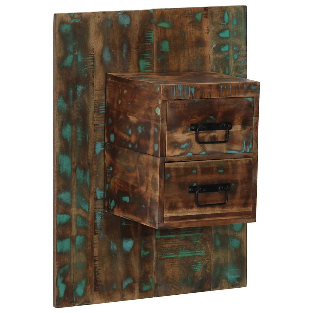 Nachtkastje 60x32x80 cm massief gerecycled hout meerkleurig image 13