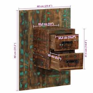 Noční stolek vícebarevný 60x32x80 cm recyklované dřevo - obrázek 11