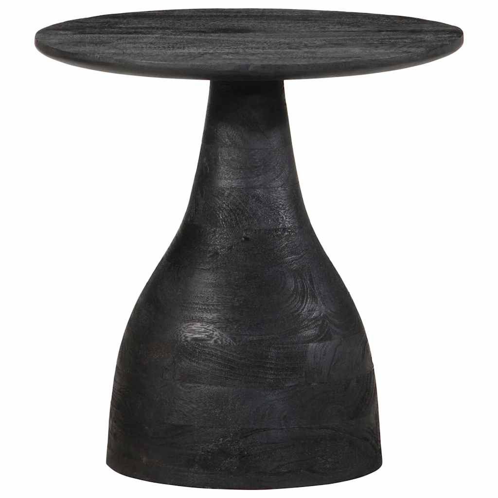 vidaXL Bijzettafel Ø40x40 cm massief mangohout zwart afbeelding